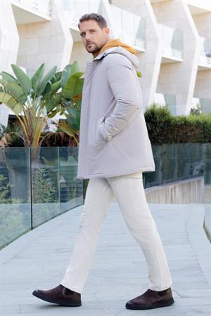 Morven Erkek Taş Poliamit Çıtçıtlı Kapüşonlu Mont