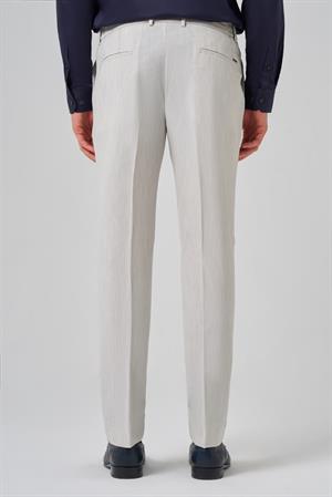 Morven Erkek Taş Poliviskon Trend Çizgili Slim Fit Jogger Pantolon