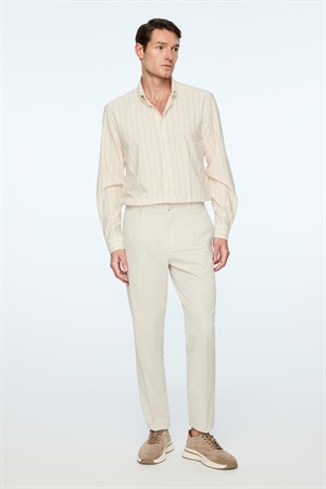 Morven Erkek Taş Poliviskon Trend Düz Slim Fit Pantolon