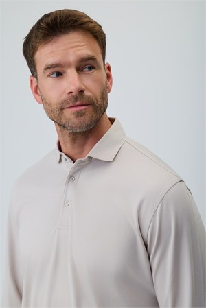 Morven Erkek Taş Polo Yaka Rayon Sweatshirt