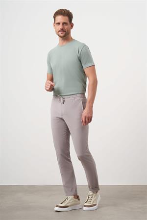 Morven Erkek Taş Polyester İpli Jogger Slim Fit Pantolon