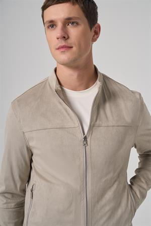 Morven Erkek Taş Trend Baharlık Çift Taraflı Süet Mont