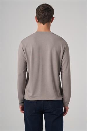 Morven Erkek Taş Trend Baskılı Bisiklet Yaka Sweat-Shirt