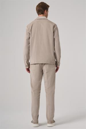 Morven Erkek Taş Trend Çift Cepli Kadife Gömlek Ceket