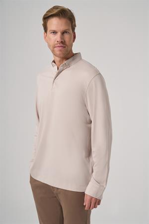 Morven Erkek Taş Trend Polo Yaka Rayon Sweatshirt