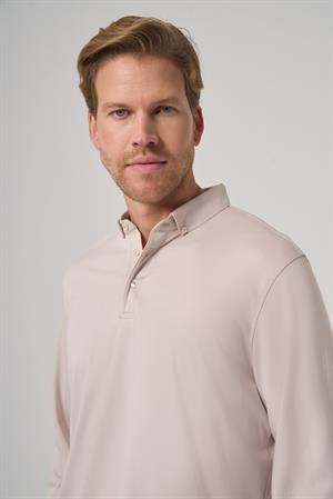 Morven Erkek Taş Trend Polo Yaka Rayon Sweatshirt