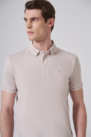Morven Erkek Taş Trend Rayon Pike Polo Yaka Dinamik Fit Tshirt