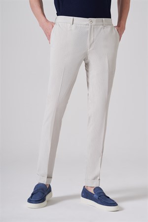 Morven Erkek Taş Trend Slim Fit Yandan Lastikli Pantolon