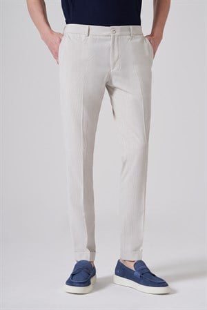 Morven Erkek Taş Trend Slim Fit Yandan Lastikli Pantolon