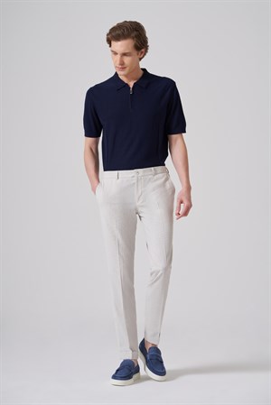 Morven Erkek Taş Trend Slim Fit Yandan Lastikli Pantolon