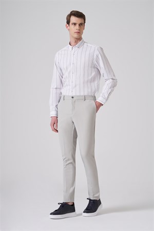 Morven Erkek Taş Trend Yandan Lastikli Slim Fit Pantolon