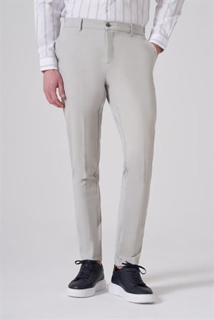 Morven Erkek Taş Trend Yandan Lastikli Slim Fit Pantolon