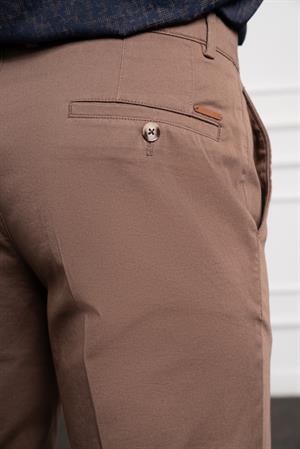 Morven Erkek Vizon Dynamic Fit Chino Pantolon