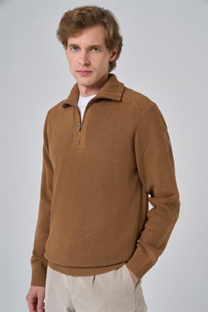 Morven Erkek Vizon Trend Bato Yaka Dynamic Fit Rahat Kesim Triko