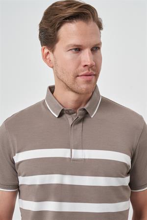 Morven Erkek Vizon Trend Rınger Polo Yaka T-Shirt