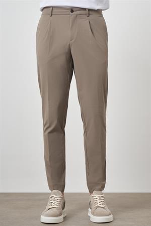 Morven Erkek Vizon Trend Slim Fit Tam Lastik Pantolon
