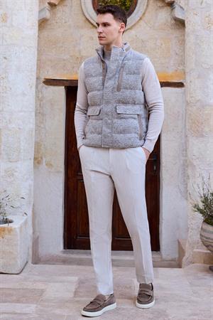 Morven Erkek Vizon Trend Yünlü Dinamik Fit Şişme Yelek