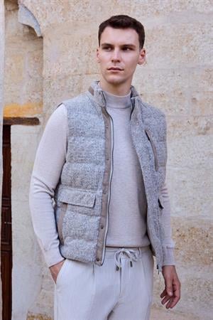 Morven Erkek Vizon Trend Yünlü Dinamik Fit Şişme Yelek