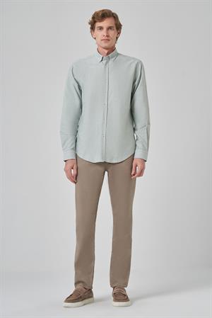 Morven Erkek Yeşil Pamuk Trend Dynamic Fit Gömlek