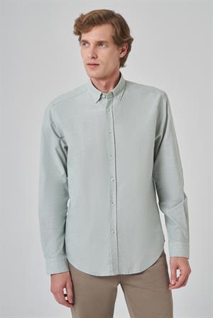 Morven Erkek Yeşil Pamuk Trend Dynamic Fit Gömlek