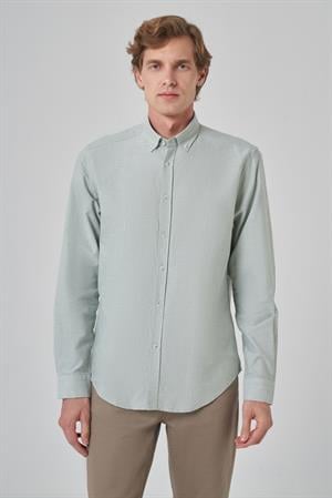 Morven Erkek Yeşil Pamuk Trend Dynamic Fit Gömlek