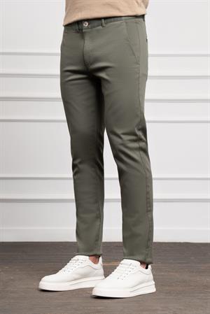 Morven Erkek Yeşil Slim Fit Dar Kesim Chino Pantolon
