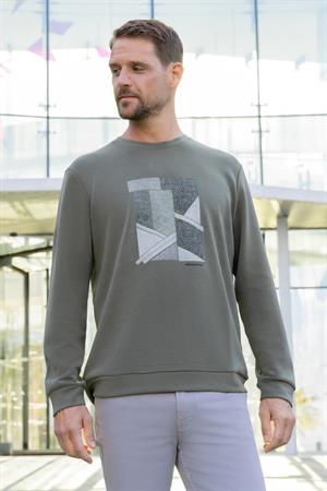 Morven Erkek Yeşil Trend Bisiklet Yaka Sweat-Shirt