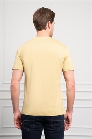 Morven Erkek Yeşil Trend Dinamik Fit Bisiklet Yaka T-Shirt