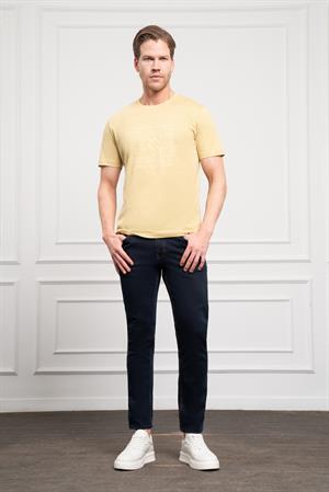 Morven Erkek Yeşil Trend Dinamik Fit Bisiklet Yaka T-Shirt