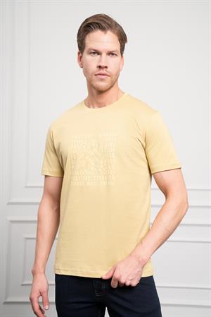 Morven Erkek Yeşil Trend Dinamik Fit Bisiklet Yaka T-Shirt