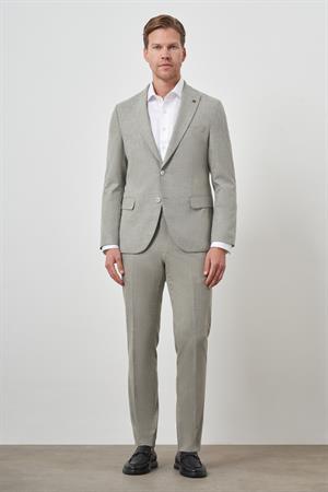 Morven Erkek Yeşil Trend Poliviskon Slim Fit Sivri Yaka Takım Elbise