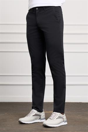 Siyah Slim Fit Dar Kesim Chino Yan Cep Erkek Pantolon
