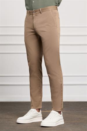 Vizon Slim Fit Dar Kesim Chino Yan Cep Erkek Pantolon
