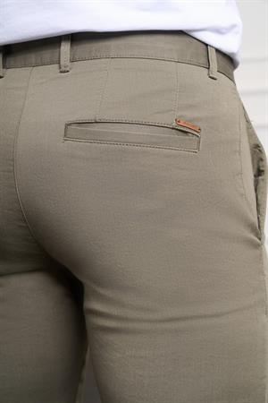 Yeşil Slim Fit Dar Kesim Chino Yan Cep Erkek Pantolon