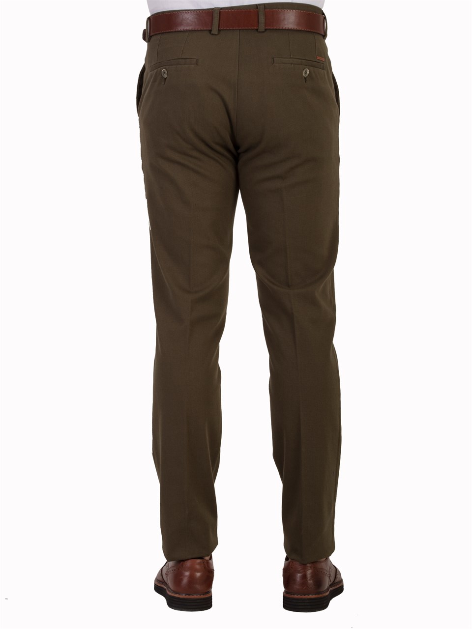  Morven Erkek Haki Parma Pamuklu Dynamic Fit Rahat Kesim Yan Cep Keten Pantolon