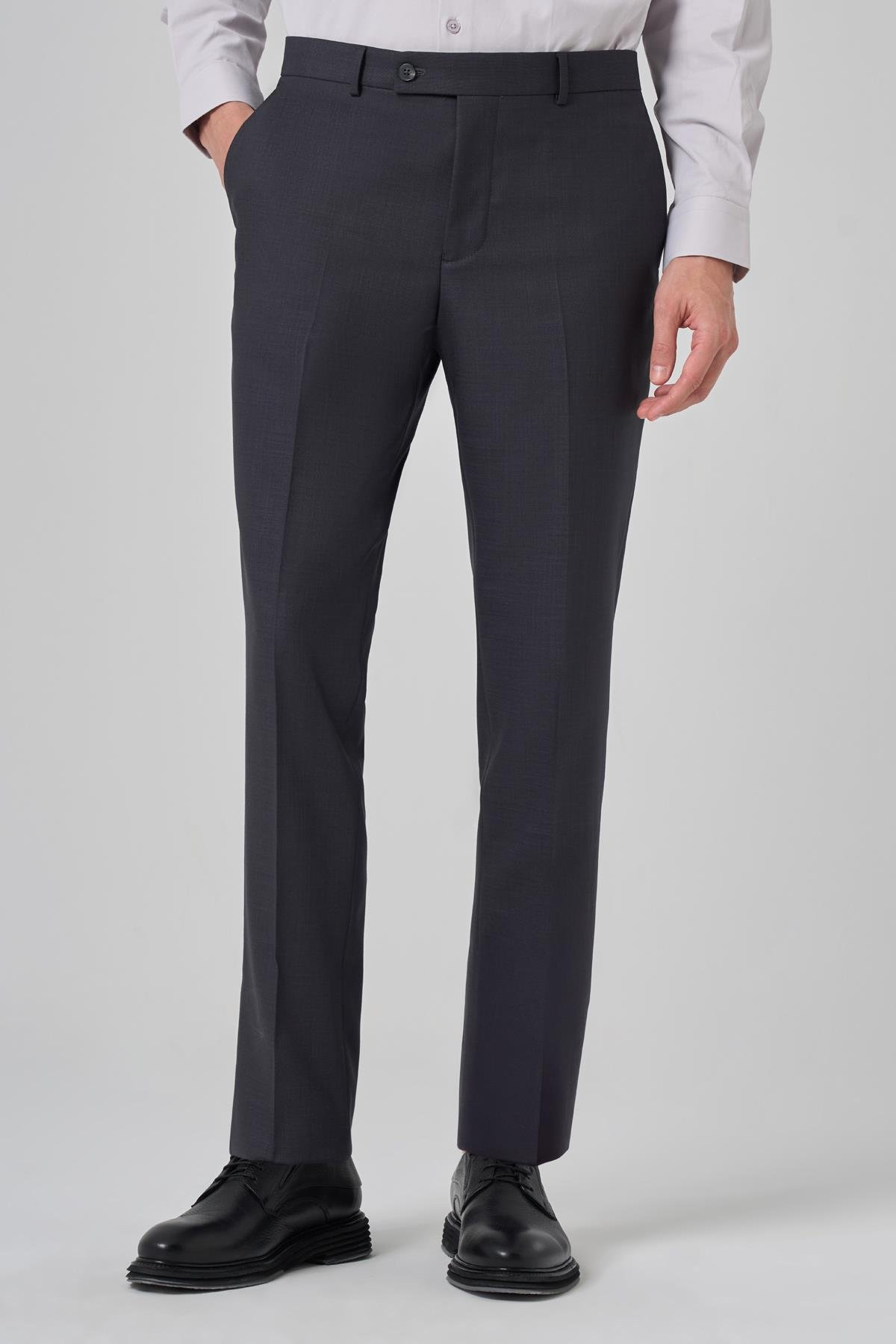 Morven Erkek Antrasit Klasik Slim Fit Dar Kesim Pantolon