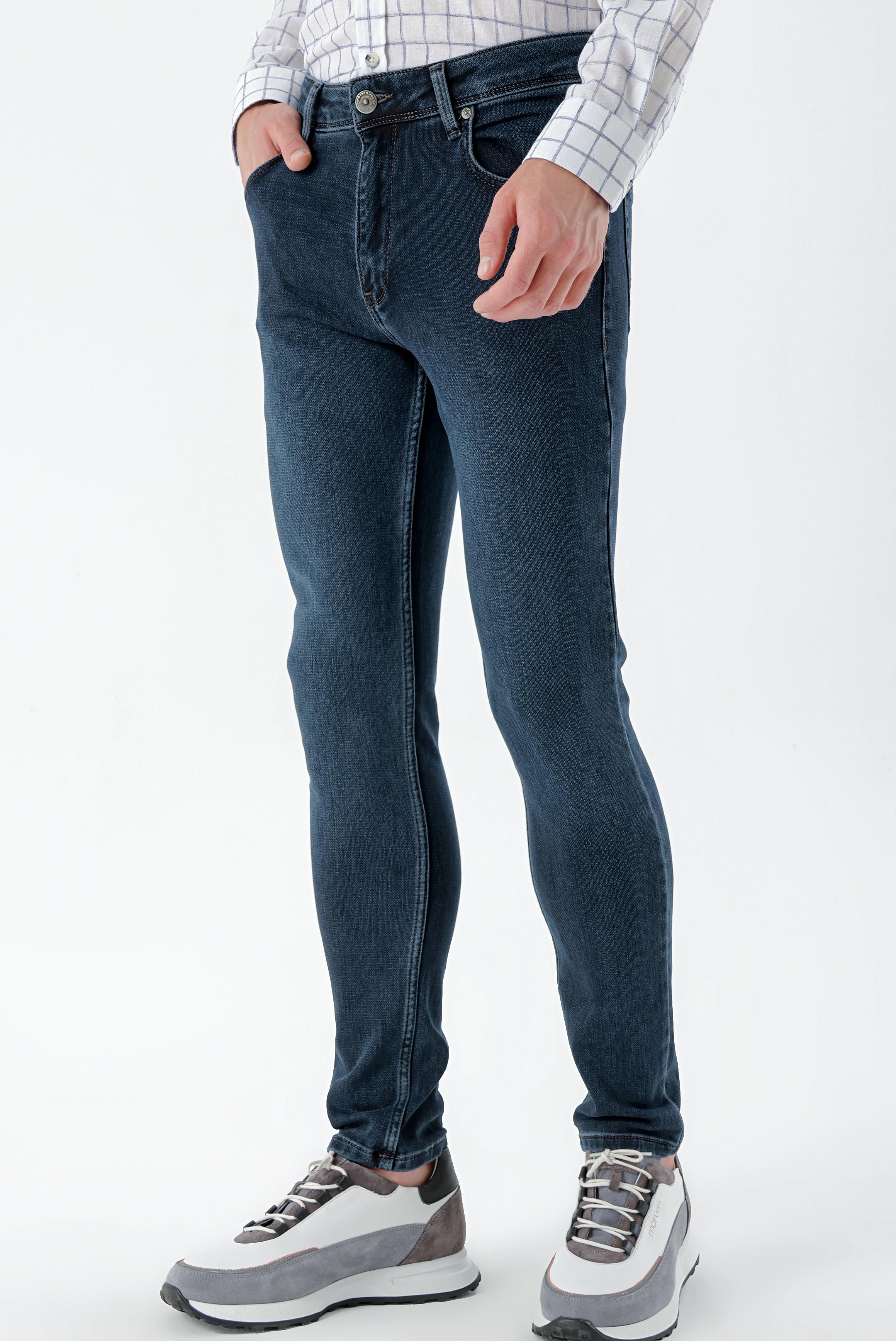 Morven Erkek Lacivert Denim 5 Cep Slim Fit Jean Kot Pantolon
