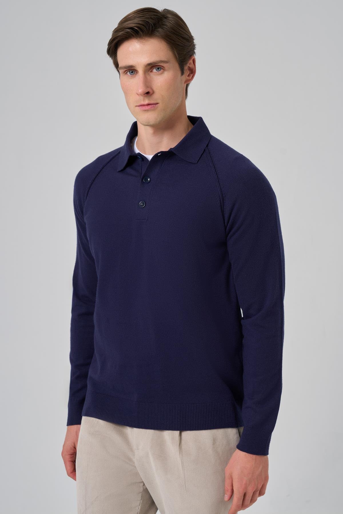 Morven Erkek Marine Trend Core Spun Polo Yaka Dynamic Fit Rahat Kesim Triko