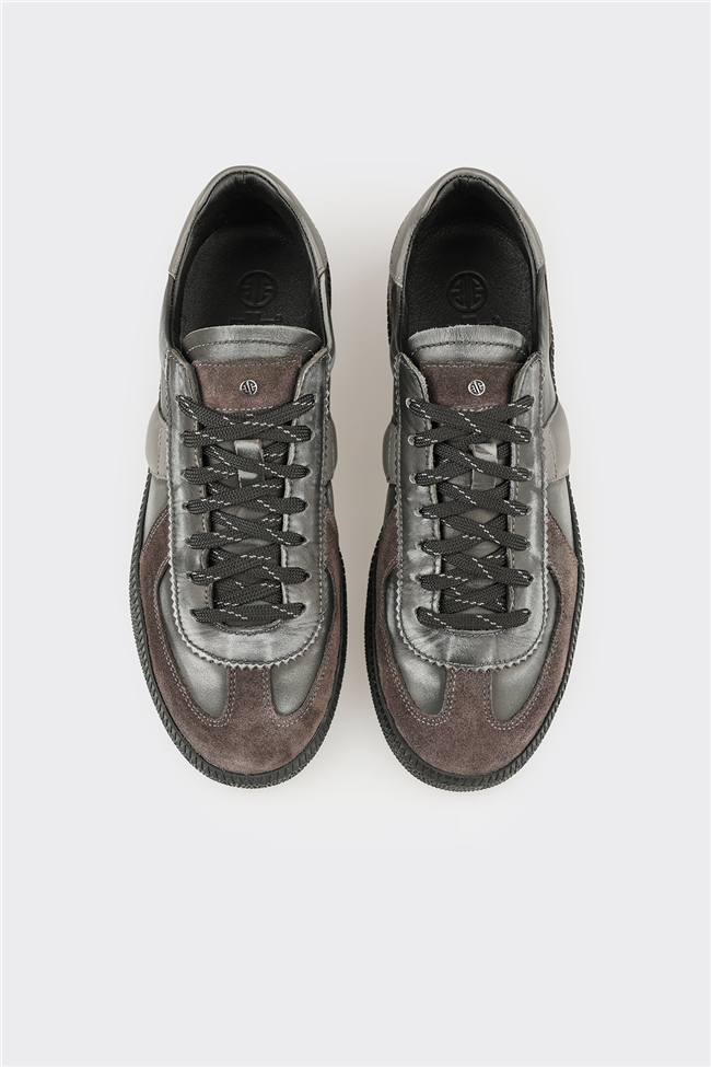 Antrasit Deri Erkek Günlük Ayakkabı