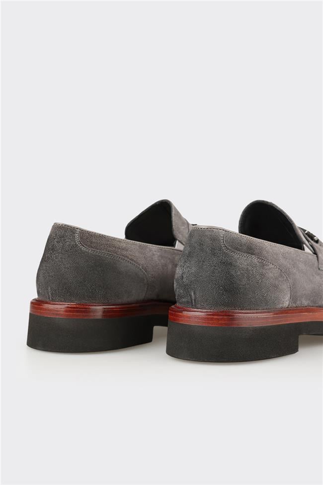 Antrasit Deri Erkek Günlük Ayakkabı