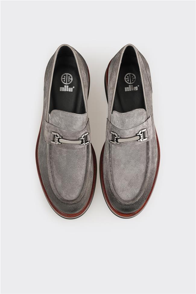 Antrasit Deri Erkek Günlük Ayakkabı