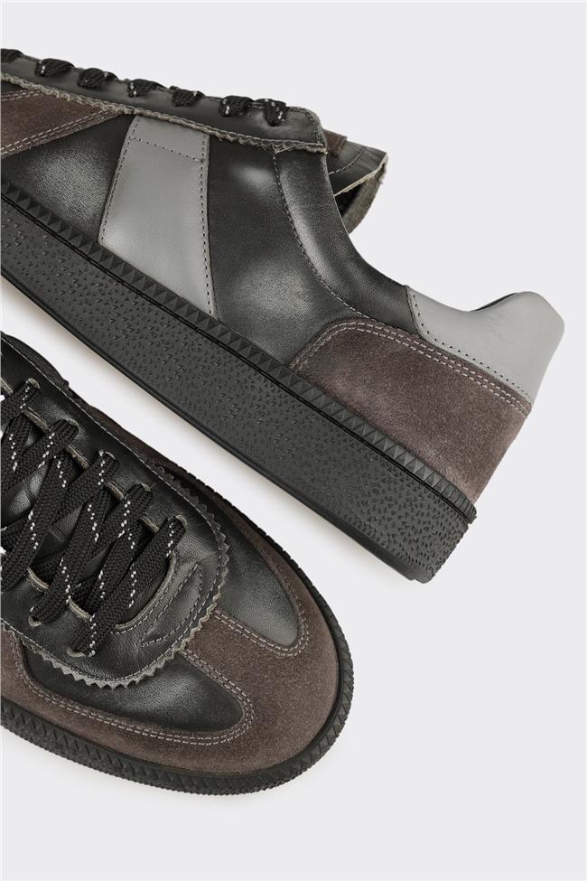 Antrasit Deri Erkek Günlük Ayakkabı