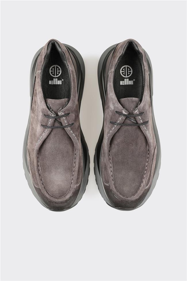 Antrasit Deri Erkek Günlük Ayakkabı