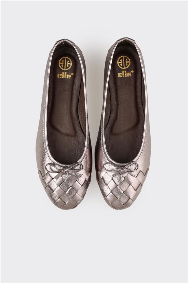 Antrasit Deri Kadın Günlük Ayakkabı