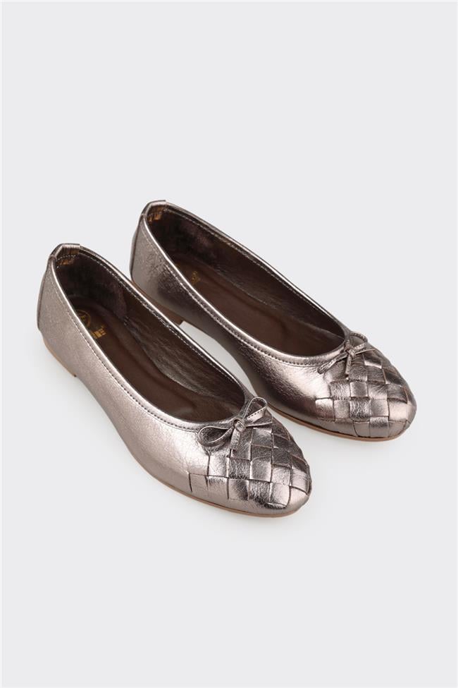 Antrasit Deri Kadın Günlük Ayakkabı