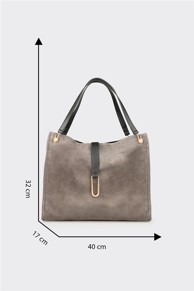 Antrasit Kadın Büyük Omuz Çantası