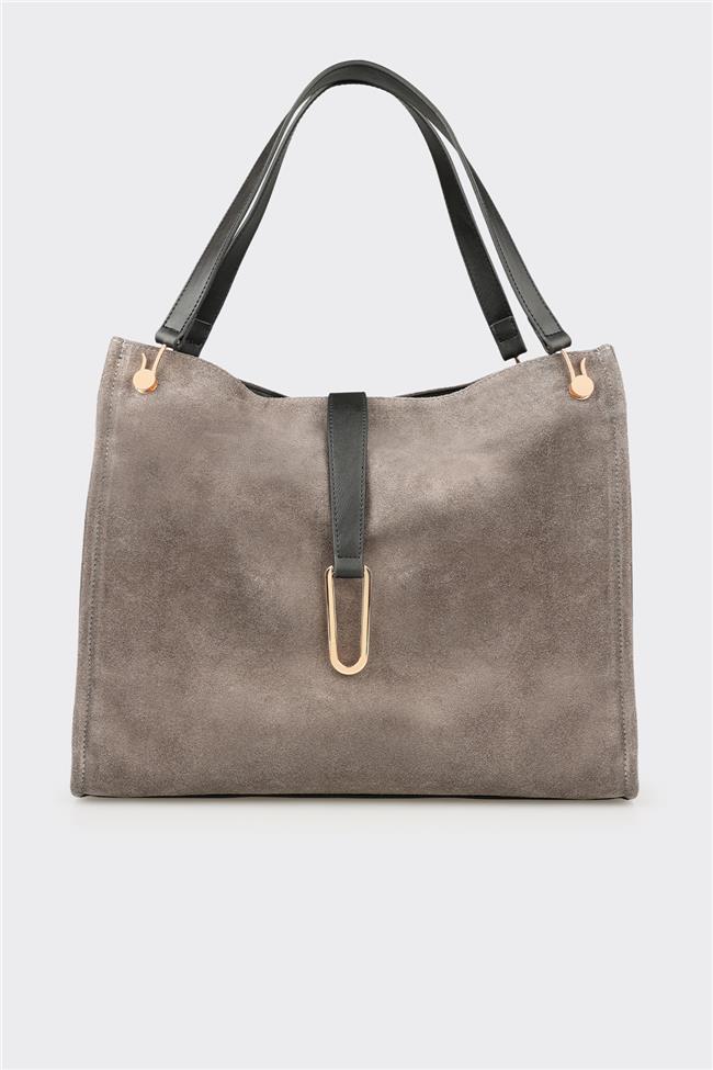 Antrasit Kadın Büyük Omuz Çantası