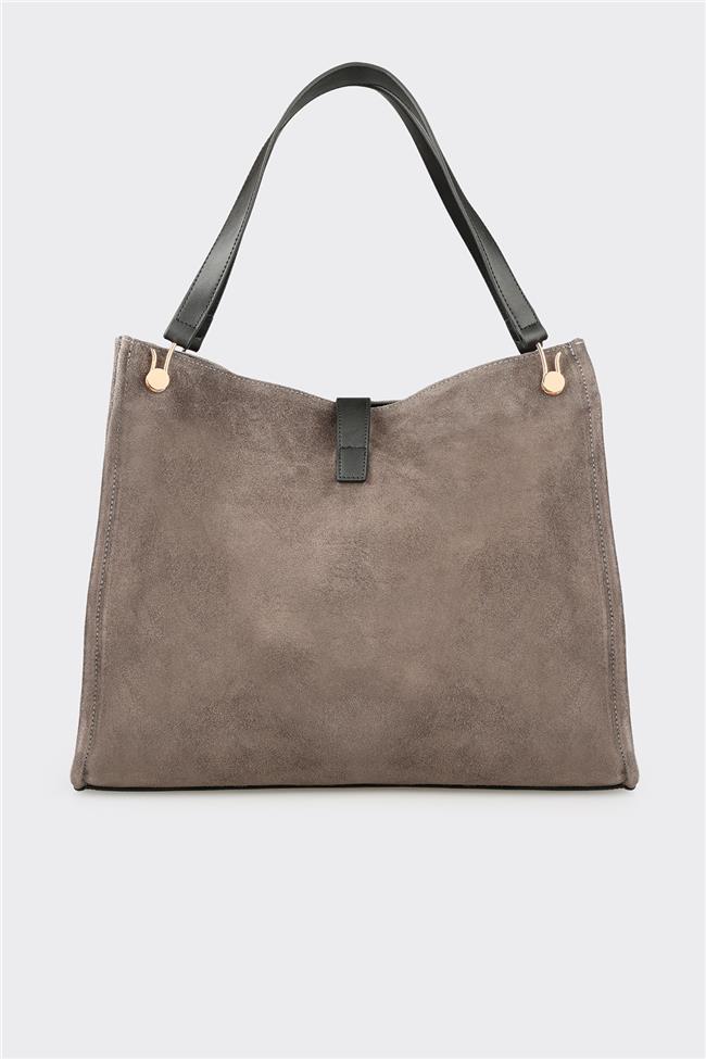 Antrasit Kadın Büyük Omuz Çantası