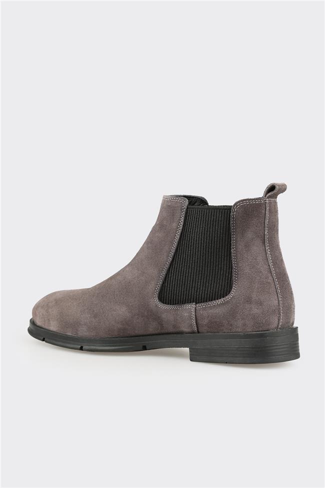 Antrasit Deri Erkek Günlük Bot