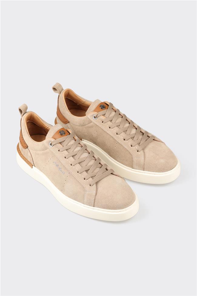 Bej Deri Erkek Günlük Ayakkabı